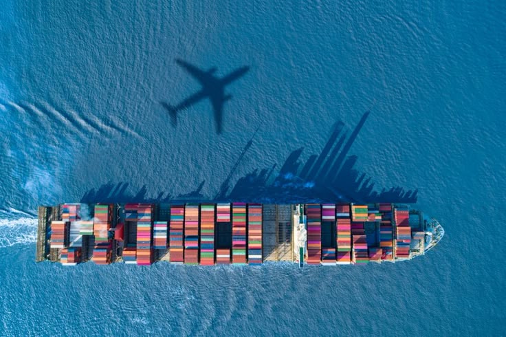 Container ship in port